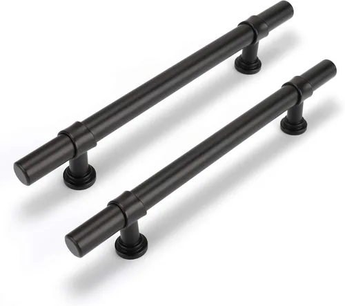 Miniatura 10 de Goldenwarm Paquete de 25 Tiradores Negros para Gabinetes de 3 Pulgadas Manijas para Gabinetes de Cocina Negras Manijas de Cajón Negras Tiradores