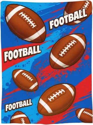 Miniatura 6 de Manta de fútbol americano, manta de forro polar mullido, súper suave, acogedora y cálida, manta deportiva, regalos para niños, niñas, niños
