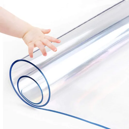 Miniatura 3 de Protección de mesa transparente de 24" x 36" de plástico, mantel de vinilo impermeable lavable, PVC para mesas de madera rectangulares, mesa