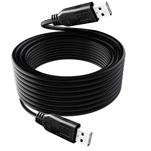 Miniatura 3 de YOTETION - Cable USB 2.0 A a USB A macho de 50 pies, cable USB compatible con cajas de disco duro, reproductor de DVD, cajas de disco duro