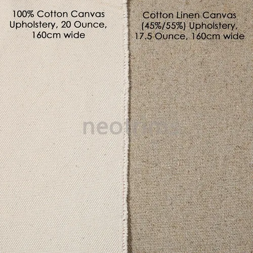 Miniatura 5 de Tela de mezcla de lino 100% algodón, calicó y algodón para manualidades, pintura, retazos, ropa y tapicería ligera. Fibras naturales Neotrim
