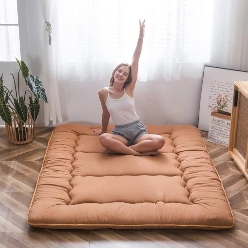 Miniatura 10 de MAXYOYO - Colchón de piso japonés, colchón tipo futón, colchón de tatami grueso, plegable, enrollable, colchón para niños y niñas, para dormitorio