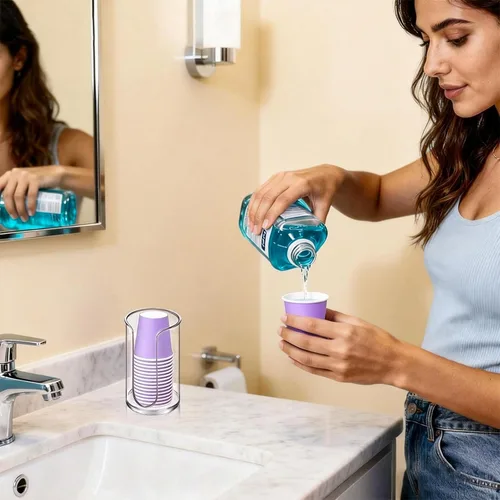 Miniatura 6 de Paquete de 100 tazas de papel de 3 onzas, tazas desechables para el baño, tazas de papel para enjuague bucal, tazas para aperitivos, tazas de café