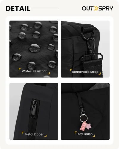 Miniatura 5 de Bolsa de mano para mujer con cremallera, bolsa de mano grande acolchada de 14 pulgadas para laptop con funda para carrito
