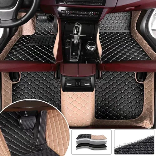 Tapete de automóvil, personalizado para tu modelo personal, tapete de cuero resistente antideslizante impermeable para BMW, Ford, Nissan, Jeep,