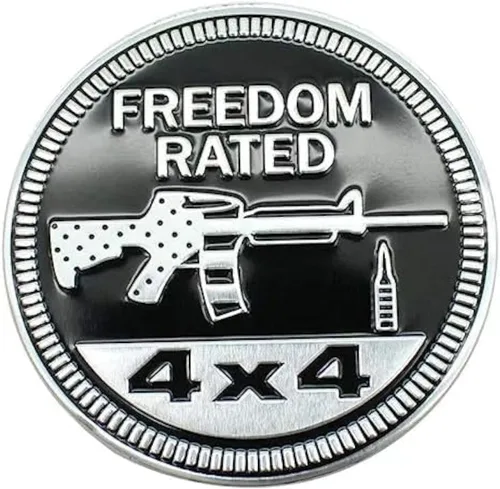 Miniatura 5 de YUGEYE - Calcomanías de metal para automóvil, 4 x 4, emblemas de metal 3D, emblemas redondos, calcomanías de insignia de automóvil