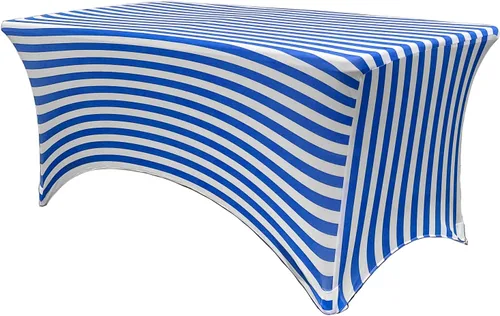 Miniatura 48 de YOUR CHAIR COVERS Mantel rectangular de elastano ajustable de 5 pies, color blanco, para decoración de bodas, eventos, patio, cubierta elástica