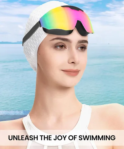 Miniatura 8 de Paquete de 3 gafas de natación de visión amplia, sin fugas, antiniebla, UV, gafas de natación para adultos, hombres, mujeres y jóvenes