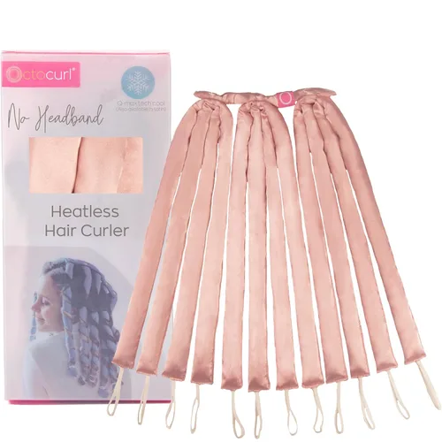 Miniatura 15 de Octocurl Rizador de pelo sin calor sin diadema, suave envoltura rizadora de pulpo para rizos nocturnos, espiral, suelto, ondas de playa, peinado sin
