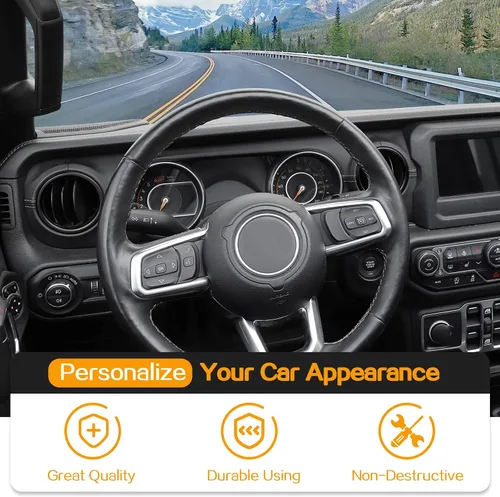 Miniatura 4 de Hoolcar – Anillo para ventilación de aire acondicionado interior, accesorios compatibles con Jeep Wrangler JL JLU y Gladiator JT 2018-2023, aleación