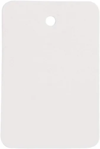 SSWBasics Etiquetas de precio en blanco pequeñas sin ataduras blancas sin perforar - 1-1/4 pulgadas de ancho x 1-7/8 pulgadas de alto - Paquete