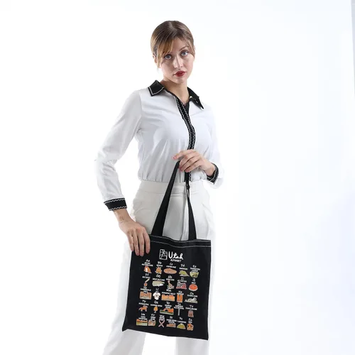 Miniatura 2 de MNIGIU Utah Tote - Bolsa de hombro de regalo de boda del estado - Reutilizable, Bolso tote negro Utah, Grande