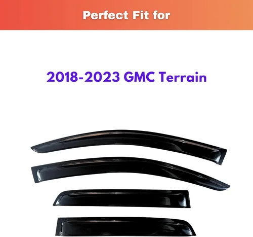 Miniatura 403 de KPY Visor de ventana compatible con Kia Soul 2009-2013, Protector contra lluvia de 4 unidades, deflectores de ventilación de ventana lateral