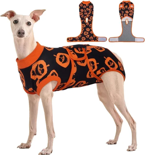 Miniatura 39 de Kuoser Traje de cirugía para perro, cómodo traje de recuperación para perros hembras para cirugía, mameluco protector posoperatorio, alternativa