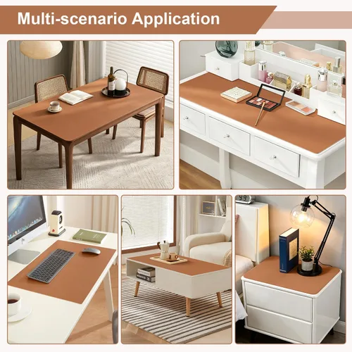 Miniatura 27 de Protector de mesa transparente de 12 x 36 pulgadas, 1.5 mm de grosor, cubierta de mesa de plástico impermeable, protector de mesa transparente