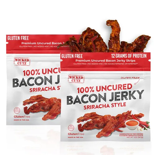 Miniatura 11 de Paquete variado de cecina de tocino, 5 sabores y hasta 0.85 oz de proteína por bolsa, totalmente cocido, sabores atrevidos, excepcionalmente