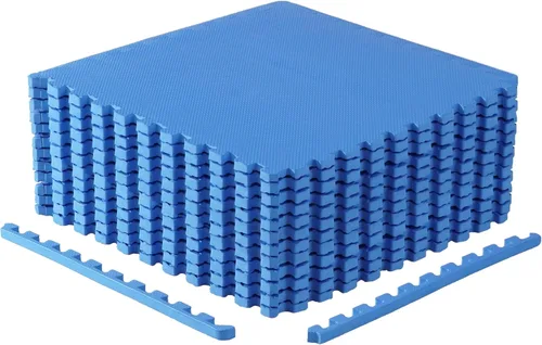 Miniatura 10 de CAP Puzzle Exercise Mats 3/4” Thick EVA Interlocking Foam Tiles for Home Gym Flooring Multiple Options Guijarro - Negro