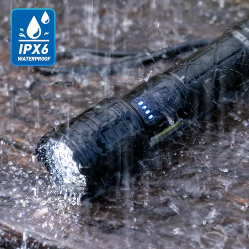 Miniatura 6 de taoquwe Linternas LED recargables de alto lúmenes, 99,000 lúmenes, linterna súper brillante con 7 modos y resistente al agua, potente luz flash