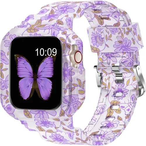 Miniatura 55 de XYF Compatible con correas cristalinas para Apple Watch de 1.929 in, 1.811 in, 1.772 in, 1.732 in, 1.654 in, 1.614 in, 1.575 in, 1.496 in, funda