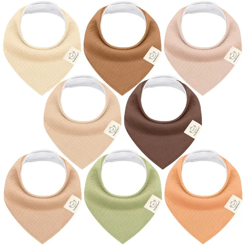 Miniatura 13 de KeaBabies - Juego de 8 baberos tipo bandana para bebés, niñas y niños - Baberos de algodón orgánico para babeo y dentición para recién nacidos