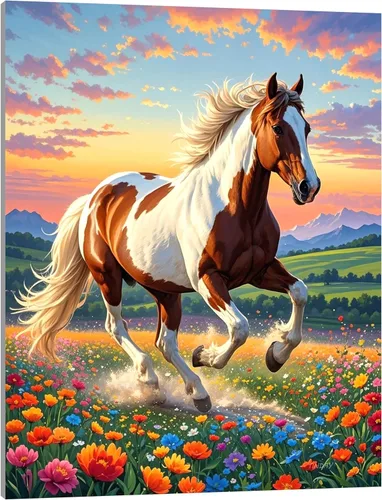 TINDAY Kit de pintura por números de caballo por números, para adultos, pintura por números, kits de pintura para adultos, lienzo para adultos,