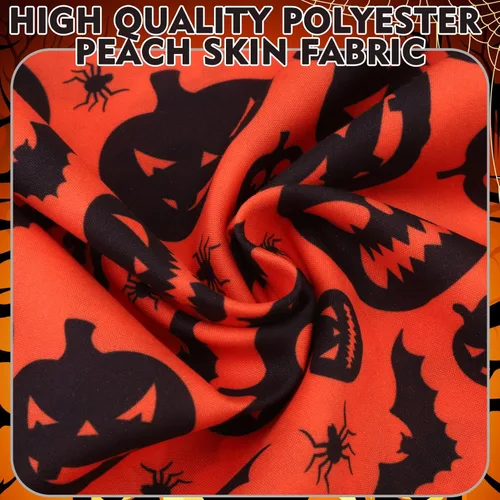 Miniatura 5 de EXPAWLORER Bandanas de Halloween para perro, paquete de 4 bandanas reversibles para perros para disfraz de niños y niñas, bufandas triangulares