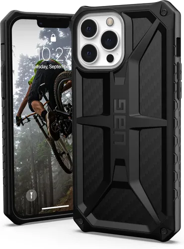URBAN ARMOR GEAR UAG - Funda diseñada para iPhone 13 Pro Max, de fibra de carbono, resistente, ligera, delgada, a prueba de golpes, funda protectora