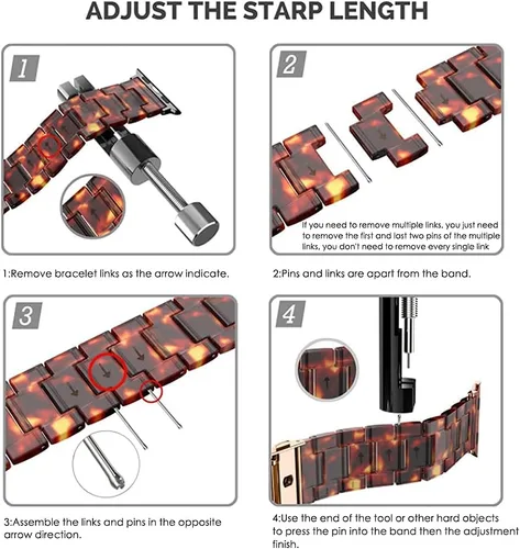 Miniatura 7 de HOPO Compatible With Apple Watch Band Thin Lightweight Resin Strap Bracelet Fashion Wristband Replacement For iWatch Bands Series Ultra 11 10 9 8 7