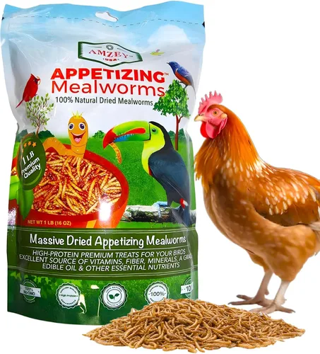 Miniatura 8 de Amzey Gusanos secos de harina - 3.5 onzas (paquete de 2) - Gusanos de harina con alto contenido de proteínas y sin OMG, ideal para alimentos
