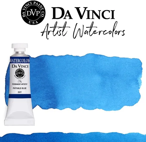Miniatura 298 de DA VINCI PAINTS Pintura Acuarela Profesional para Artistas, Alizarin Crimson (Quinacridone), 37ml Índigo