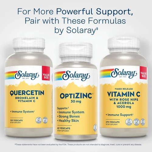 Miniatura 6 de SOLARAY OptiZinc Suplemento de apoyo inmunológico de 30 mg – Suplementos de zinc para hombres y mujeres con vitamina B6 – Huesos fuertes y apoyo a