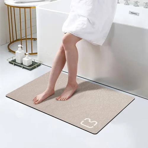 Miniatura 9 de RUERYA Tierra de Diatomeas Alfombras de Baño 23.6 x 15.7 pulgadas, Secado Rápido Súper Absorbente Base de Goma Antideslizante Alfombra de Baño