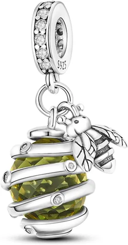Miniatura 114 de MULA - Dijes de plata de ley 925 para pulseras y collares, colgantes de letras para la familia, cuentas de viaje en avión, dijes de árbol