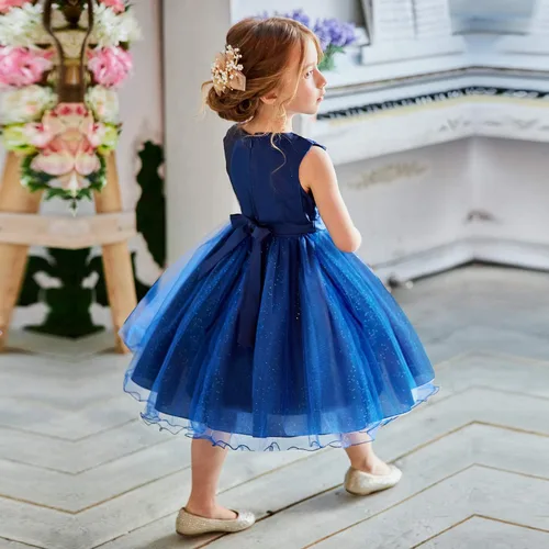 Miniatura 5 de NNJXD Vestido de princesa de tutú con flores 3D sin mangas para niña para las fiestas