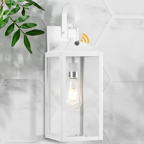 Miniatura 17 de Lámpara de pared grande de 19 pulgadas para exteriores del anochecer al amanecer, luz de porche dorada, linterna de pared para exteriores, lámpara