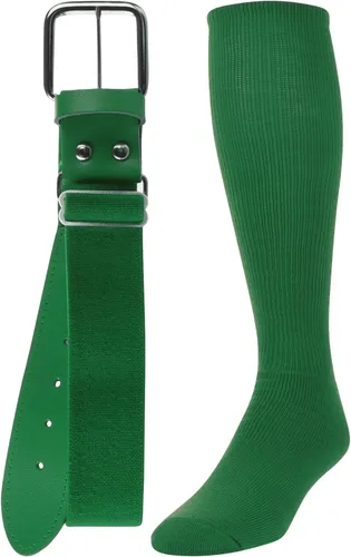 Miniatura 18 de TCK Combo de calcetines y cinturón de béisbol o sóftbol, tallas para jóvenes y adultos para niños y niñas, hombres y mujeres Escarlata