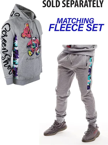 Miniatura 11 de SCREENSHOT Sudadera urbana de forro polar para hombre, diseño de dibujos animados de animación, parche bordado de gel
