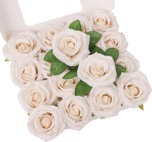 Miniatura 9 de Rosas artificiales, rosas artificiales, rosas artificiales de seda con tallos para ramos de boda, mesas de fiesta, centros de mesa, arreglos Negro