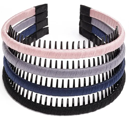 Miniatura 12 de 4 unidades - Diadema multicolor con dientes de resina protectora - Diadema con peine - Accesorios para el cabello para mujer por Beauty hair