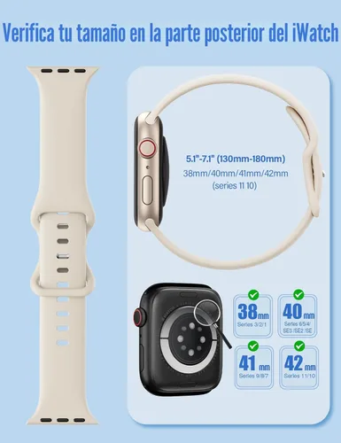 Miniatura 2 de SuperNaNa - Paquete de 15 bandas de silicona suave compatibles con Apple Watch de 38, 40, 41, 42, 44, 45, 46 y 49 mm, correas deportivas unisex