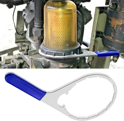 Miniatura 7 de Eagles Llave de cuello de filtro de combustible 482017 de 8 pulgadas, metal, compatible con modelos Detroit Diesel Truck 482 483 782, mango para un