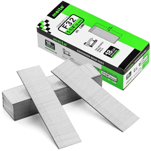 Miniatura 9 de meite F19 Brad Nilas, Clavo galvanizado calibre 18 de 3/4 pulgadas para pistola de clavo neumática eléctrica (12 cajas)