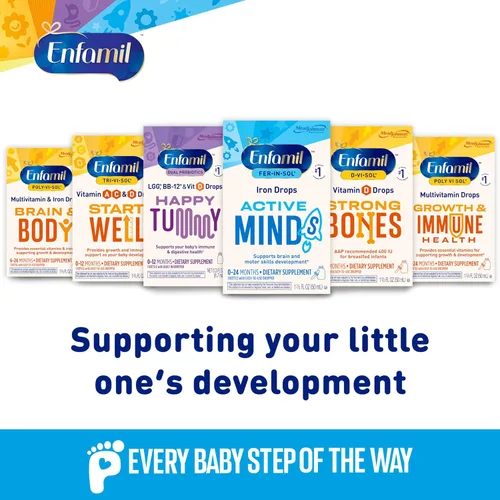 Miniatura 6 de Enfamil Fer-in-Sol - Suplemento de hierro en gotas para bebés, botella con dosificador de 1.7 fl oz (paquete de 2)