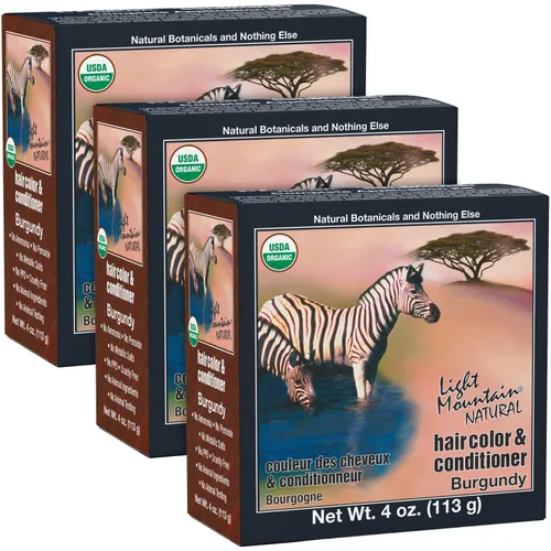 Miniatura 9 de Light Mountain Tinte y acondicionador para el cabello de henna, tinte negro para hombres y mujeres, polvo orgánico de hoja de henna y botánicos, sin