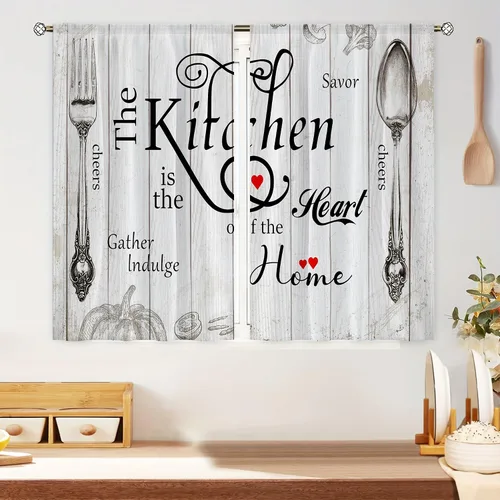 Miniatura 11 de Cortina de eucalipto negro y gris, cenefa para tratamiento de ventana, estilo bohemio, rústico, floral, bolsillo para barra, cortinas de ventana
