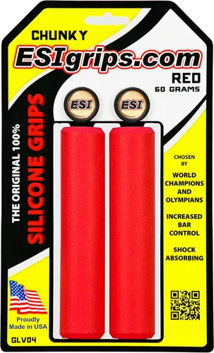 Miniatura 3 de ESI Chunky manijas para bicicleta de montaña Rojo