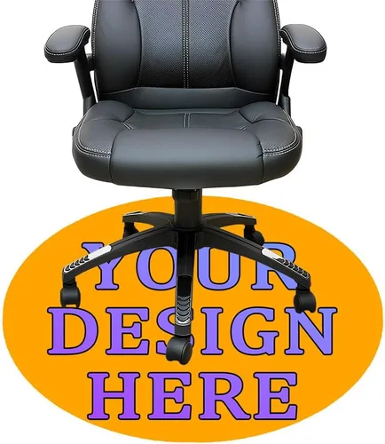 Miniatura 92 de Tapete redondo personalizado para silla de escritorio de oficina, diseño de tu propio logotipo de foto, texto, alfombrillas circulares