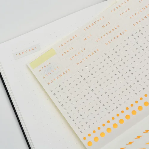 Miniatura 27 de LEUCHTTURM1917 The Official Bullet Journal Edition 2 - Cuaderno construido para BuJo, tamaño mediano A5 204 páginas de papel de 4.23 oz/m², con guía