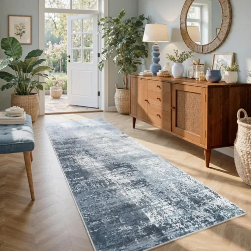 Miniatura 81 de Alfombra de pasillo lavable de 2 x 6 pies, antideslizante, de pelo bajo, alfombra de área de cocina, alfombra suave y larga para entrada, alfombra