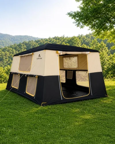 CORANI Tiendas inflables de 14.1'x6.5'x9' para acampar, tienda de aire inflable portátil para 6/8/10 personas, impermeable, resistente al viento,